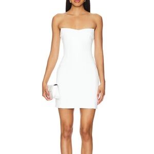 Amanda Uprichard Ivy Ivory Strapless Bodycon Mini Dress